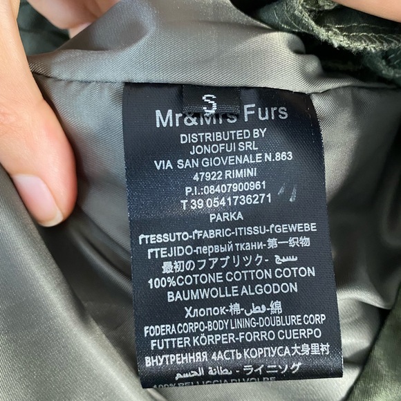 Mr & Mrs Italy Fur Parka Coat Small - Picture 7 of 8